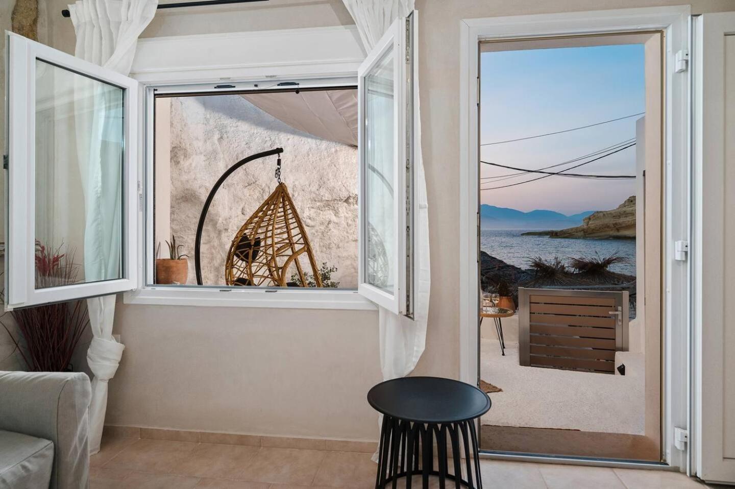 Casa Grotta With Sea & Cave View Hotell Matala Eksteriør bilde